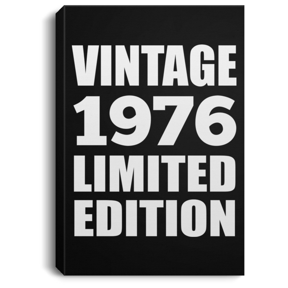 48th Birthday Vintage 1976 Limited Edition - Canvas Portrait