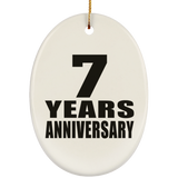 7th Anniversary 7 Years - Oval Ornament
