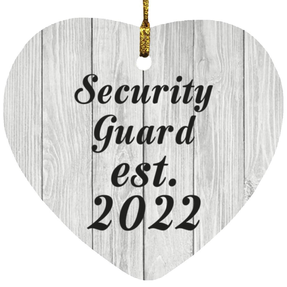 Security Guard Established Est. 2022 - Heart Ornament F