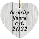 Security Guard Established Est. 2022 - Heart Ornament F