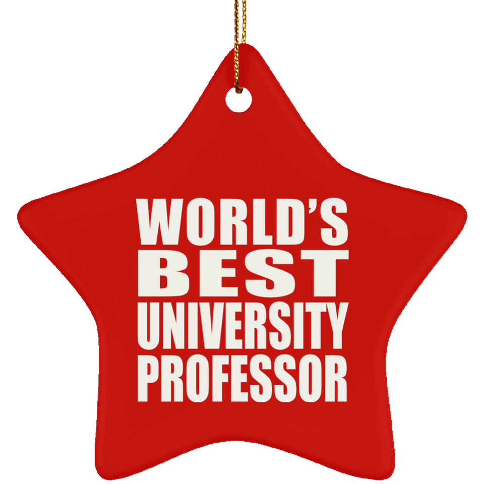 World's Best University Professor - Star Ornament
