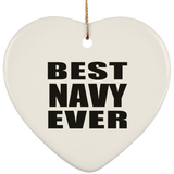 Best Navy Ever - Heart Ornament