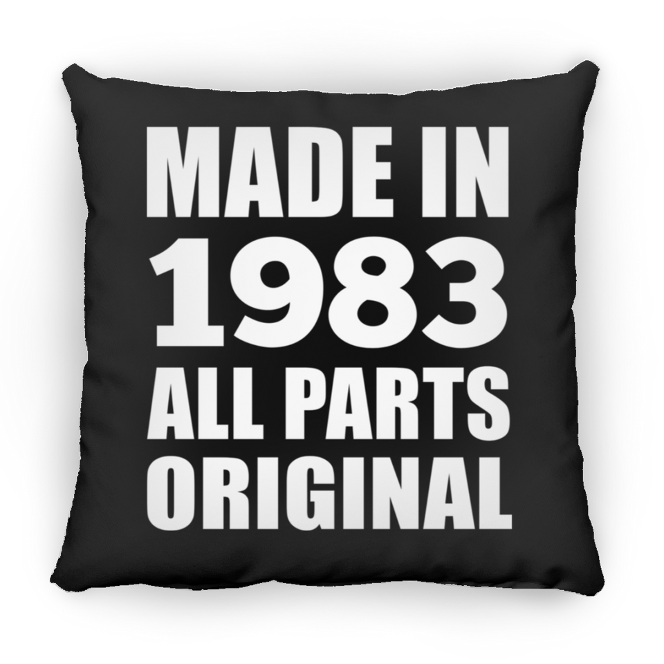 41st Birthday Made in 1983 All Parts Original - Throw Pillow Black