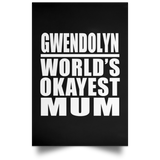 Gwendolyn World's Okayest Mum - Poster Portrait