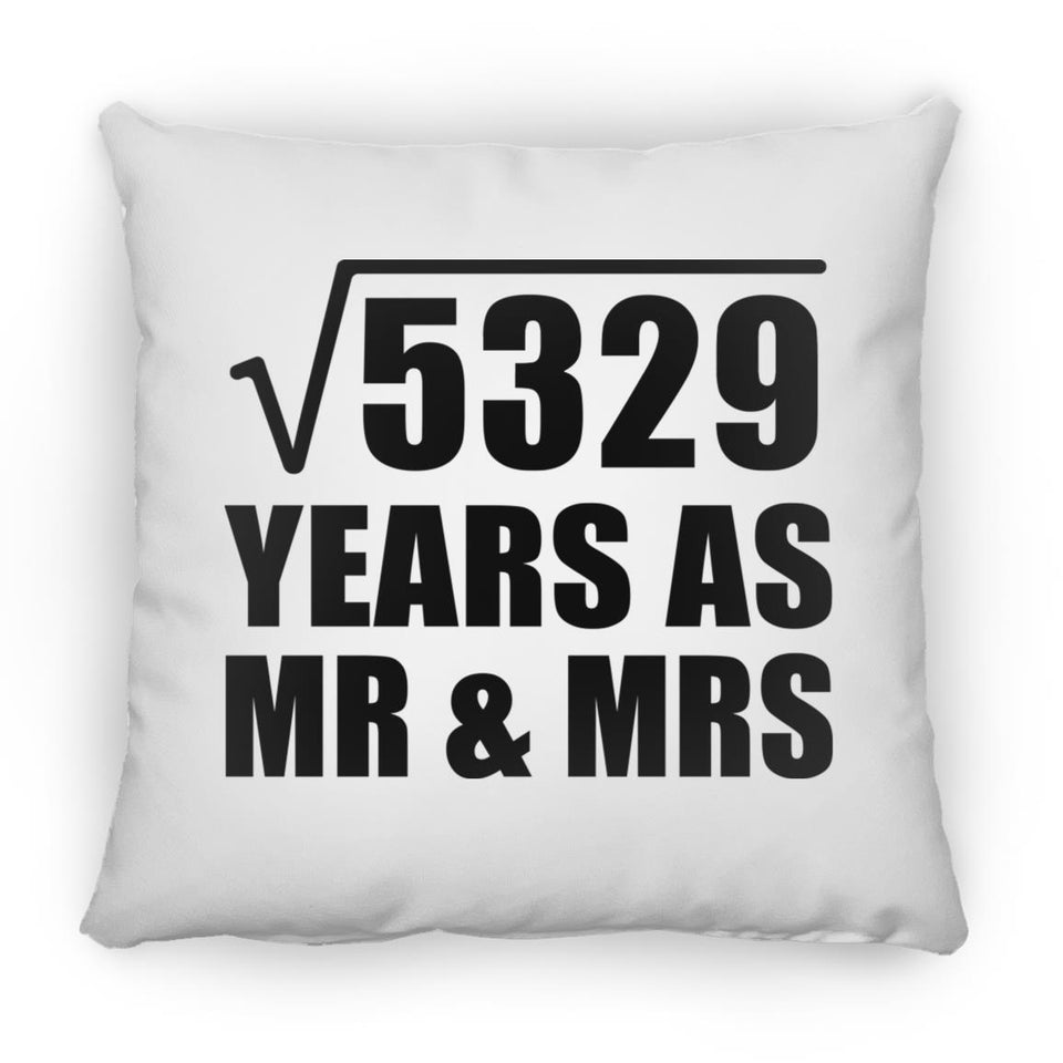 73rd Anniversary Square Root of 5329 Years As Mr & Mrs - Throw Pillow