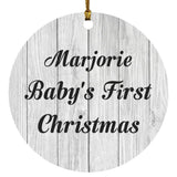 Marjorie Baby's First Christmas - Circle Ornament F