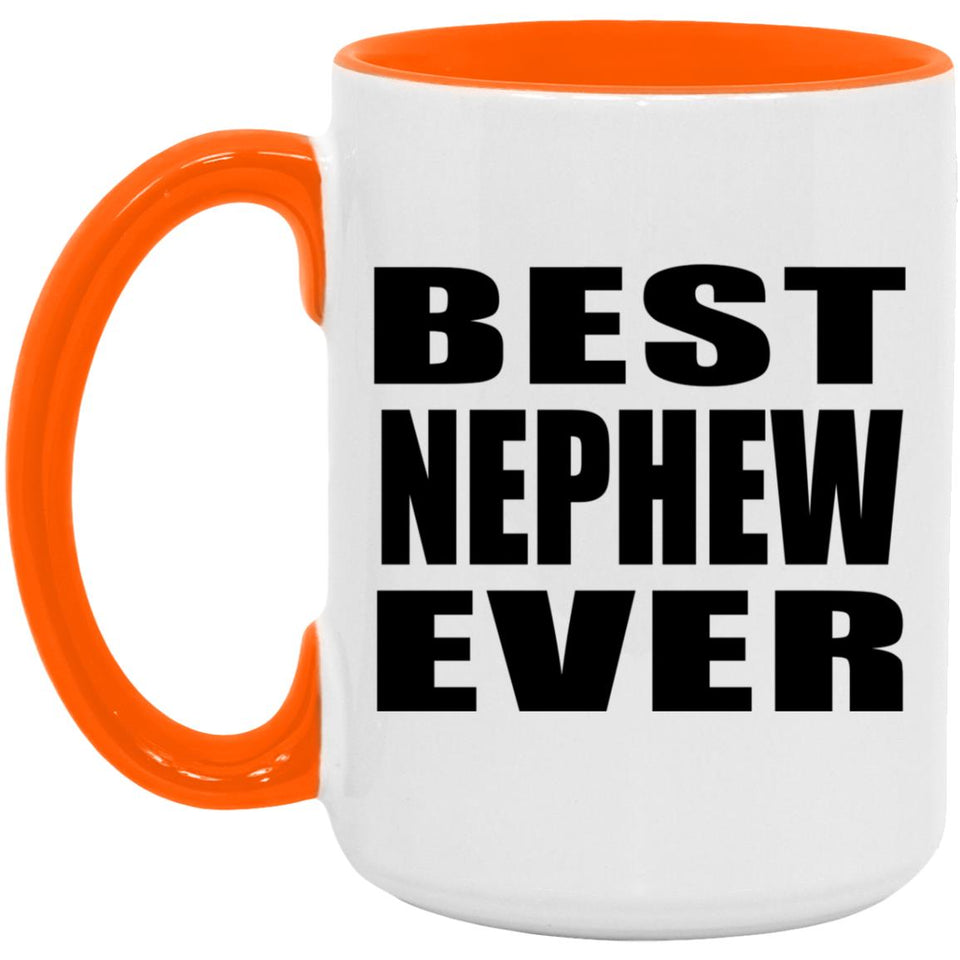 Best Nephew Ever - 15oz Accent Mug Orange
