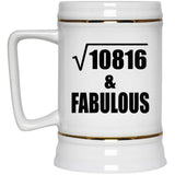 104th Birthday Square Root of 10816 & Fabulous - Beer Stein