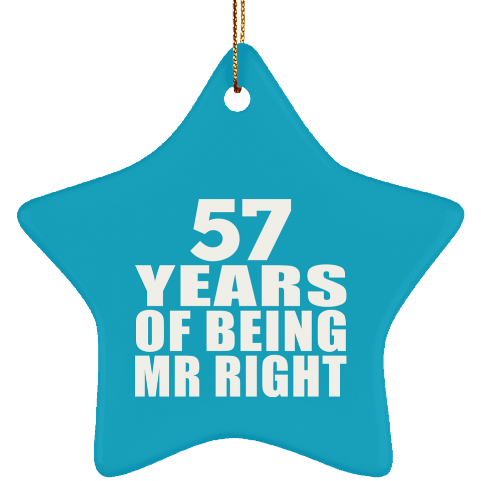 57th Anniversary 57 Years Of Being Mr Right - Star Ornament