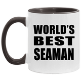 World's Best Seaman - 11oz Accent Mug Black