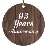 93rd Anniversary 93 Years Anniversary - Circle Ornament D