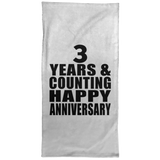 Happy 3rd Anniversary 3 Years & Counting - Hand Towel