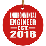 Environmental Engineer Established EST. 2018 - Circle Ornament