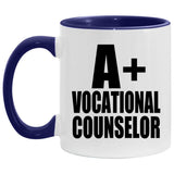 A+ Vocational Counselor - 11oz Accent Mug Purple
