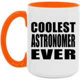 Coolest Astronomer Ever - 15oz Accent Mug Orange