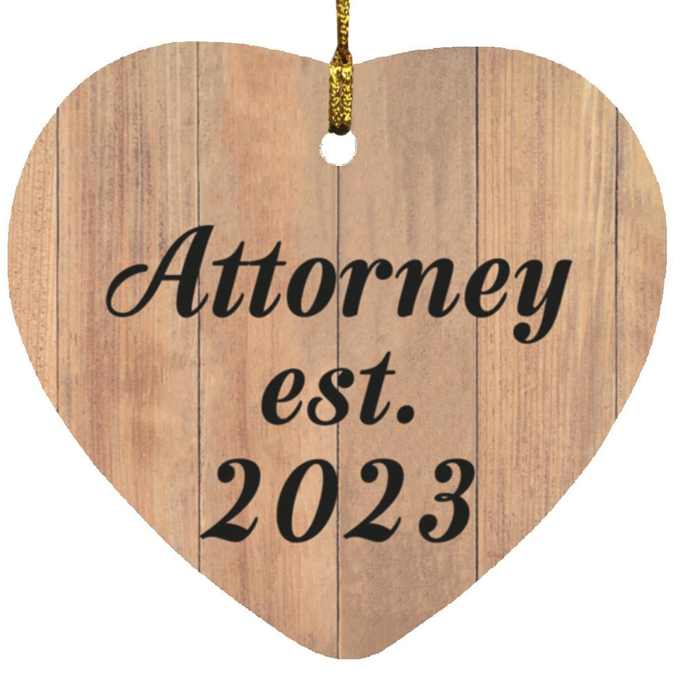 Attorney Established Est. 2023 - Heart Ornament C