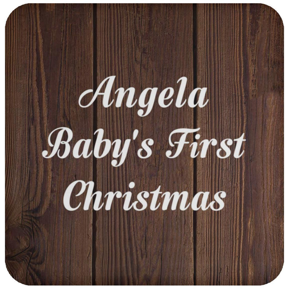 Angela Baby's First Christmas - Drink Coaster D