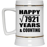 Happy 89th Anniversary Square Root of 7921 Years & Counting - Beer Stein