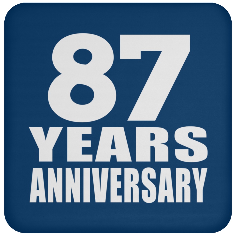 87th Anniversary 87 Years - Drink Coaster