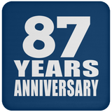 87th Anniversary 87 Years - Drink Coaster