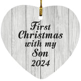 First Christmas With My Son 2024 - Heart Ornament F