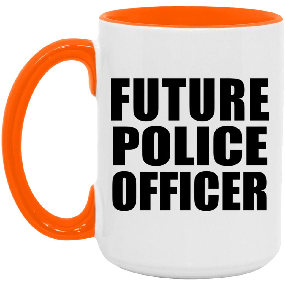 Future Police Officer - 15oz Accent Mug Orange