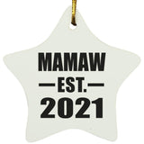 Mamaw Established EST. 2021 - Star Ornament
