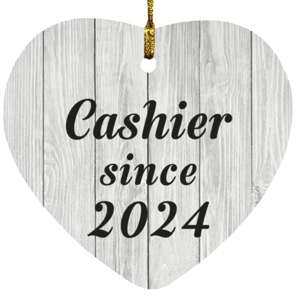 Cashier Since 2024 - Heart Ornament F
