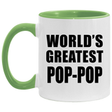 World's Greatest Pop-Pop - 11oz Accent Mug Green