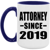 Attorney Since 2019 - 15oz Accent Mug Purple