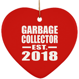 Garbage Collector Established EST. 2018 - Heart Ornament