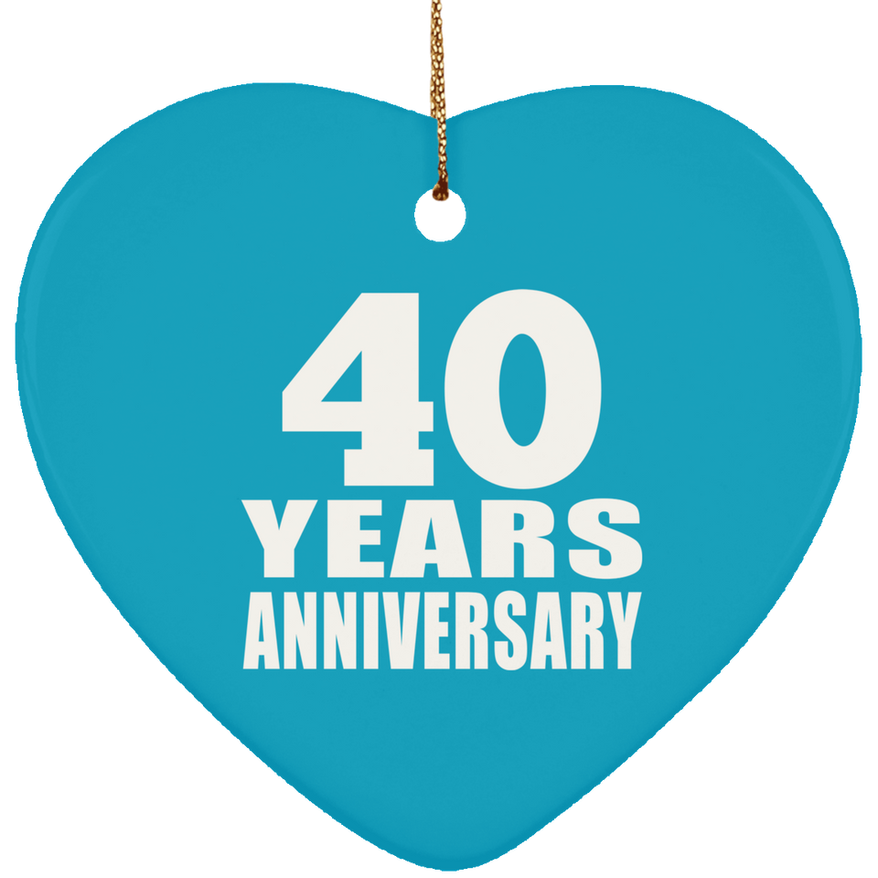 40th Anniversary 40 Years - Heart Ornament
