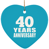 40th Anniversary 40 Years - Heart Ornament