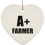 A+ Farmer - Heart Ornament