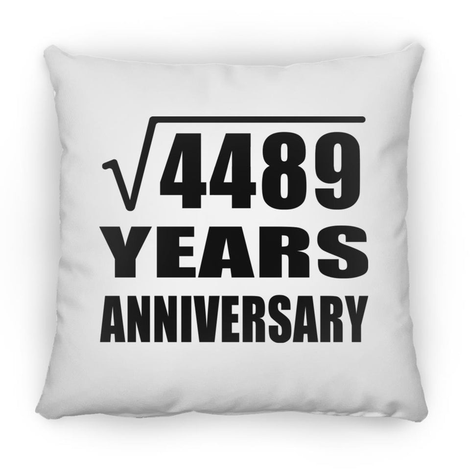 67th Anniversary Square Root of 4489 Years Anniversary - Throw Pillow
