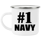Number One #1 Navy - 12oz Camping Mug
