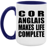 Cor Anglais Makes Life Complete - 15oz Accent Mug Purple