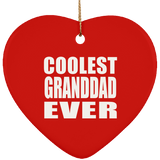 Coolest Granddad Ever - Heart Ornament