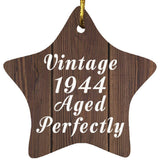 80th Birthday Vintage 1944 Aged Perfectly - Star Ornament D