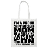 Proud Shipping Clerk Mom Of Awesome Son - Tote Bag White