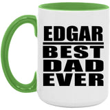 Edgar Best Dad Ever - 15oz Accent Mug Green