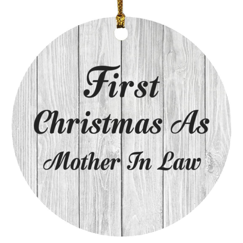 First Christmas As Mother In Law - Circle Ornament F