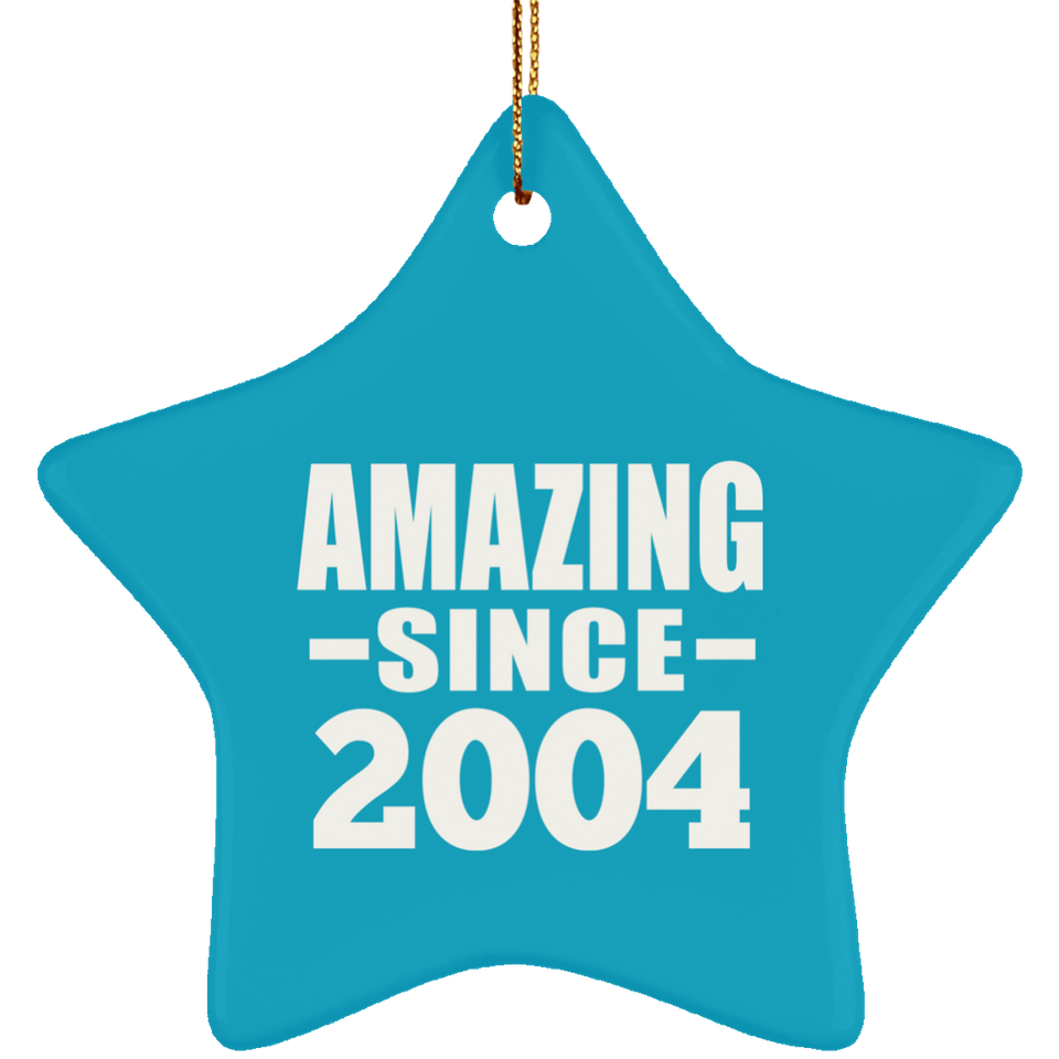 20th Birthday Amazing Since 2004 - Star Ornament