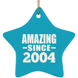 20th Birthday Amazing Since 2004 - Star Ornament