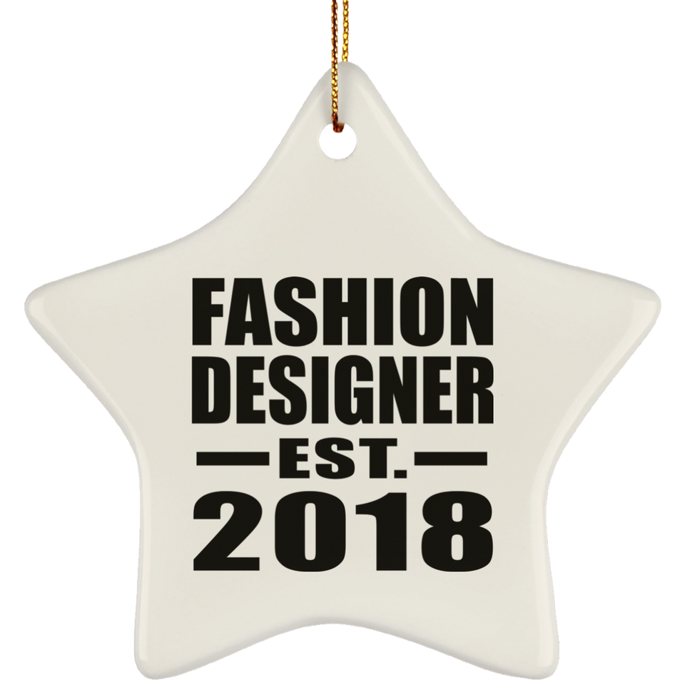 Fashion Designer Established EST. 2018 - Star Ornament
