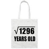 36th Birthday Square Root of 1296 Years Old - Tote Bag White