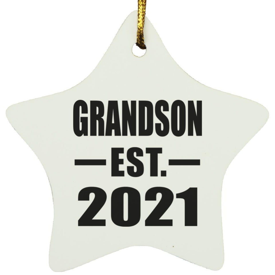 Grandson Established EST. 2021 - Star Ornament
