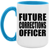 Future Corrections Officer - 15oz Accent Mug Blue