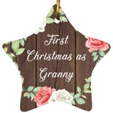 First Christmas As Granny - Star Ornament A