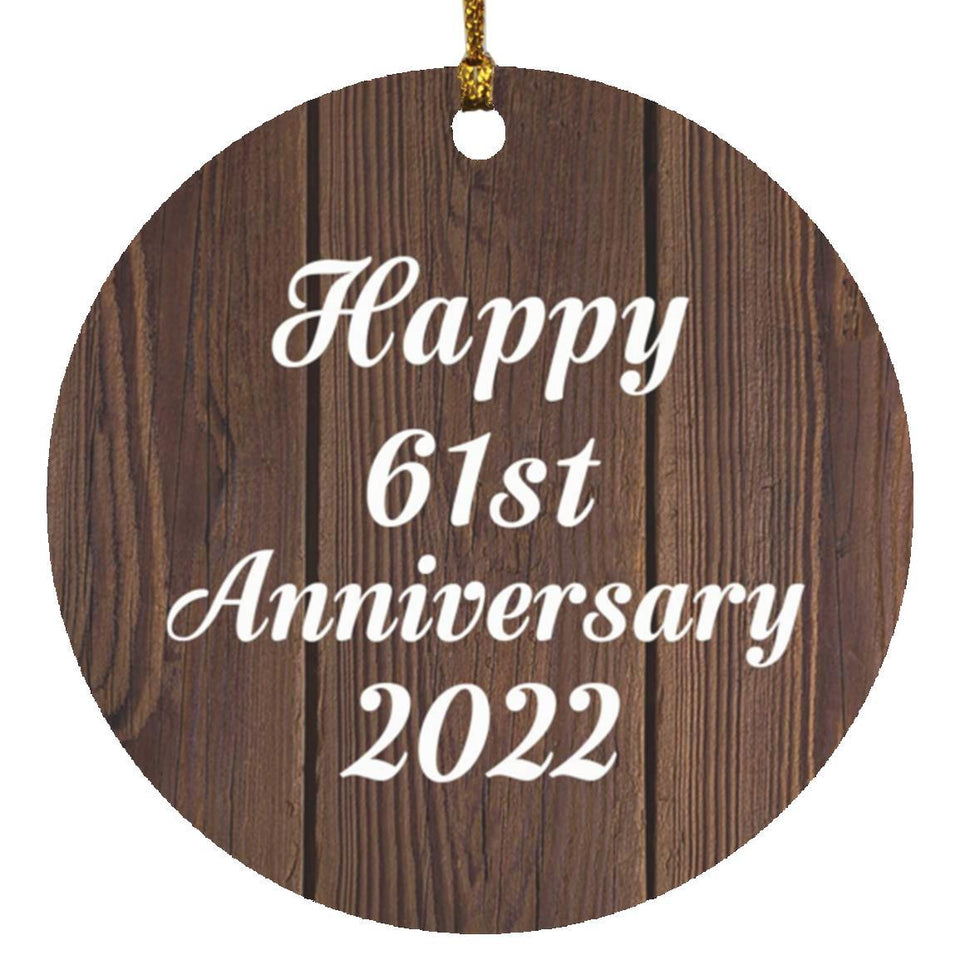 Happy 61st Anniversary 2022 - Circle Ornament D